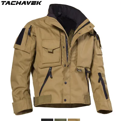 Waterproof Men's Army Military Tactical Jacket Windproof Multi Pocket Hiking • $109.24