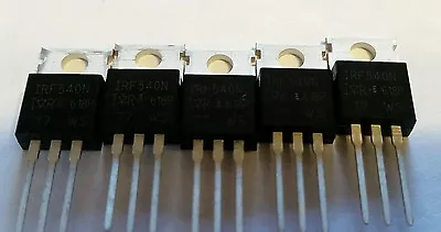 5 Pcs IRF540N TO-220 N-Channel IR Power MOSFET 33Amp 100V  USA Seller Free Ship • $5.40