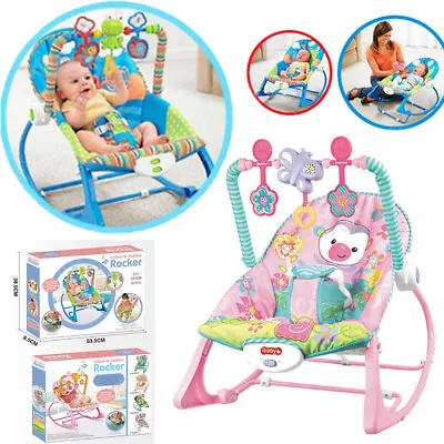 Electric Baby Infant Bouncer Rocker Vibration Chair Musical Cradle Swing Seat UK • £27.90