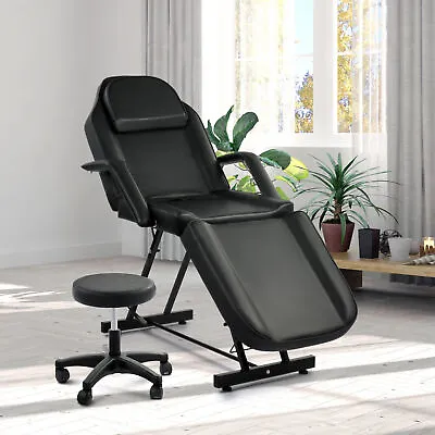 Adjustable Tattoo Massage Bed Table Chair W Stool For Beauty Salon Facial Studio • $193.99