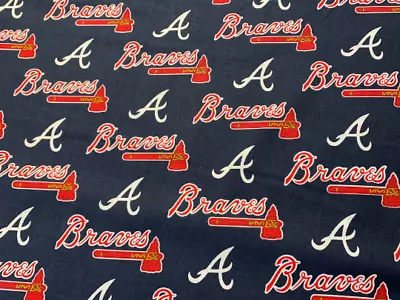 Atlanta Braves Fabric By The Yard 6424D MLB Fabric Atlanta Fabric Braves Cotton • $6.50