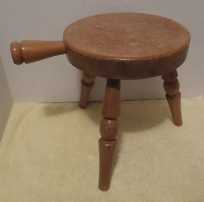 Vintage Maple Milking Stool 3 Legs W/Handle • $15