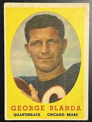 1958 Topps: George Blanda -Card #129 **Chicago Bears** • $11.95