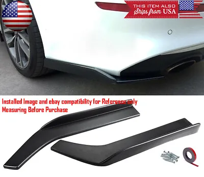 Rear Matt Black Bumper Lip Splitter Winglet Diffusers Spats Valance For VW.. • $39.96