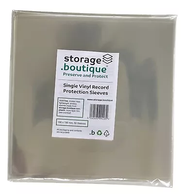 Storage.boutique 7  Vinyl SINGLE ARCHIVE STANDARD Protection Sleeves 45 RPM 50 • $8.70