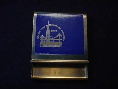 1939 Golden Gate International Exposition Souvenir Match Safe Matchbook Holder • $85