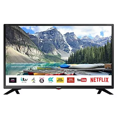 Sharp 1T-C32BC3KH2FB 32 Inch Smart HD Ready LED TV With Freeview Play Black • £127.99