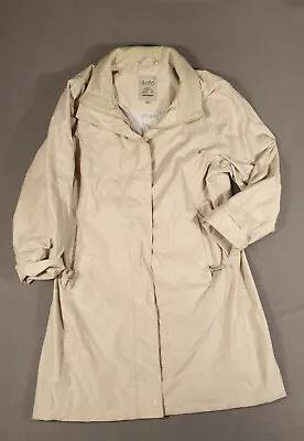 Jack Murphy Coat Womens Uk 12 White Collared Mac Trench Jacket Long Outdoor  • £22