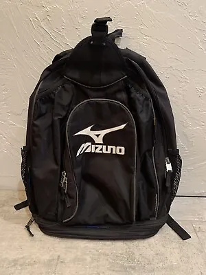 Mizuno Backpack Large Black Organizer Bat Pack Series Equipment Bag Glove Grip • $30