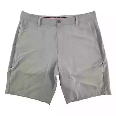 Puma Arnold Palmer Latrobe Golf Shorts Mens 36 Light Gray Bay Hill Umbrella EUC • $34