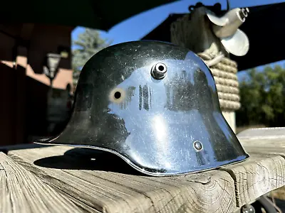 German WWI WWII M16 Combat Helmet ET64 - Chromed! • $395