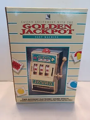 Waco Golden Jackpot Slot Machine Toy Orginal Box Rare Collectible Tested Works • $15