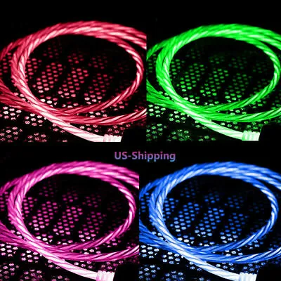 Micro USB Cable Flowing LED Light Data Sync Charging Cord For Samsung Android  • $4.99