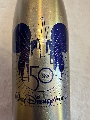 $34.50 • Buy Walt Disney World 50th Anniversary October 1st Metal Water Bottle Tumbler NEW
