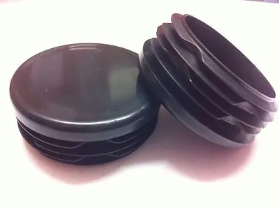 Round Plastic Black Blanking End Cap Caps Tube Pipe Inserts Plug Bung Steel Leg • £11.95