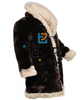 VIN DIESEL Real Sheared Beaver Fur Long Coat Real Lamb Fur Collar All Sizes • $1449