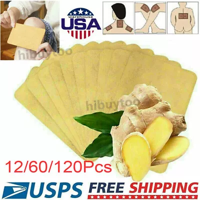 20~120PCS Herbal Ginger Body Detox Patches Neck Knee Pain Relief Swelling Pads • $8.28