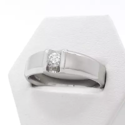 Platinum 950 Diamond Mens Wedding Band Ring IBG Goodman Tension Set Unisex • $1420.25