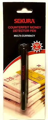 £2.29 • Buy SEKURA Money Checker Counterfeit Pen Fake Notes Multi-currency Tester Pen