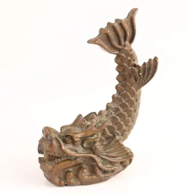 Vintage Chinese Dragon Fish Statue Figure Children Gift Art Table Decoration • $18.99