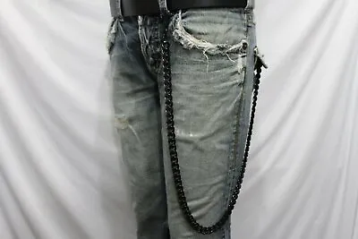 Men Black Metal Long Wallet Chains KeyChain Thick Link Chunky Biker Jeans Pants  • $19.99