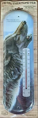 Country Side Wolf 5x17 Metal Thermometer | ...Leading The Pack! • $9.88