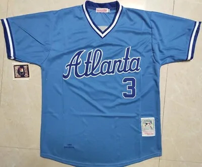 Dale Murphy #3 Atlanta Braves Cooperstown Jersey 1982 Throwback Light Blue • $79.99