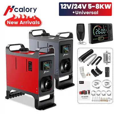 Hcalory 5kw-8kw Portable Diesel Heater Digital Controller Thermostat 12V 24V Car • $99.59