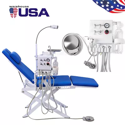 Portable Dental Folding Chair+Turbine Unit+Weak Suction/ Dental Turbine Unit 4H • $579.59