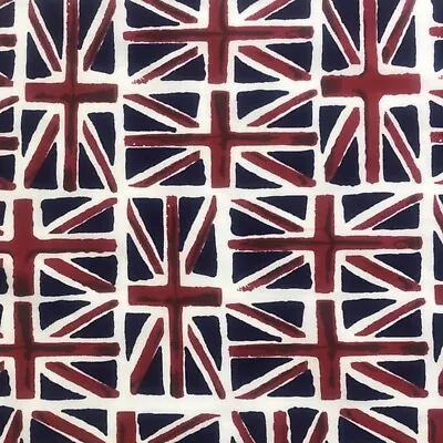 Coronation Fabric: Union Jack Flags Polycotton From The Craft Cotton Company • £3.75