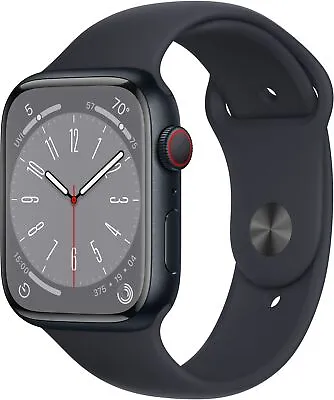 Apple Watch Gen 8 Series 8 Cell 45mm Midnight Aluminum - Midnight Sport Band • $294