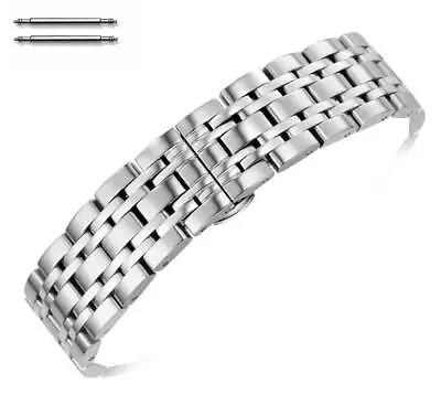 Stainless Steel Polished Metal Replacement Watch Band Strap Butterfly Clasp #55 • $16.95