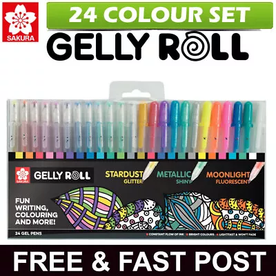 Sakura Gelly Roll Pen 24 Colour Set - Stardust Metallic & Moonlight Gel Pen • £29.10