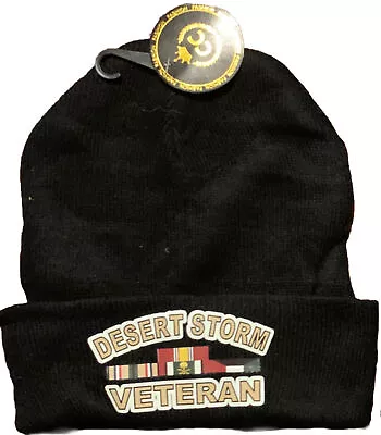 U.s. Marine Corps Usmc Usa Desert Storm Veteran Watch Cap Beanie Hat Black • $14