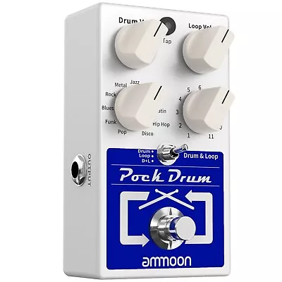 Ammoon Drum & Loop Effect Pedal 3 Mode Looper Max.20min Recording Tap Tempo R1S6 • $57.90