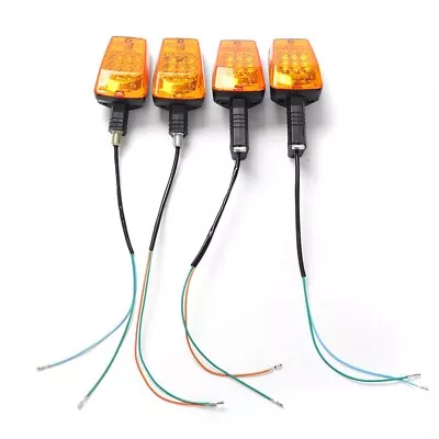 4x Motorcycle MZ Bullet Turn Signal Amber Lights Indicators Blinkers Universal • $29.99