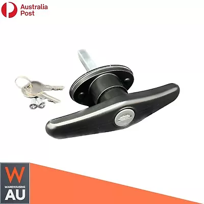 Rear Fixing Canopy T Lock Handle Black Metal For Ute Canopies Locking With Key • $27