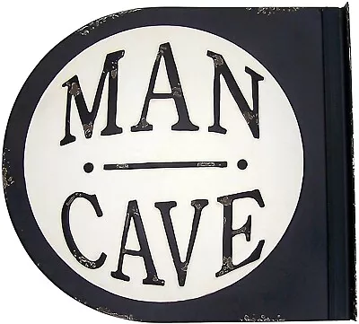 Distressed Tin Man Cave Sign Wall Mounted Retro Style Bar Décor 14.25 Inches • $22.91