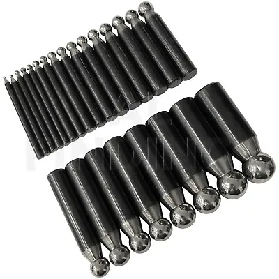 24 Doming Punch Set Made Of Steel Dapping Craft Metal Working Tool 2.3-25mm Face • £20.99