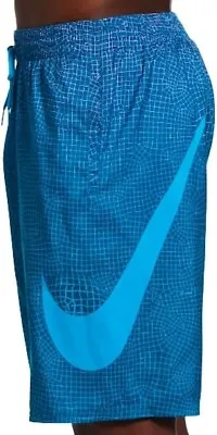 Nike Swim Men's Grid Swoosh Breaker 9  Volley Shorts Black • $22.90