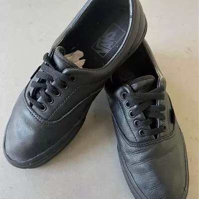 Vans Shoes Authentic Premium Leather Black Unisex Men’s US8 Or Women’s US9.5 • $40