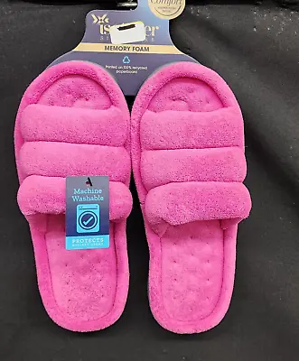 New Isotoner Memory Foam Women's Pink Slide Slipper SZ: Small • $3.99