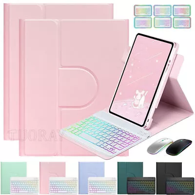 360 Rotating Bluetooth Keyboard Case Mouse For IPad 7/8/9/10th Gen Air 5 Pro 11 • £13.99