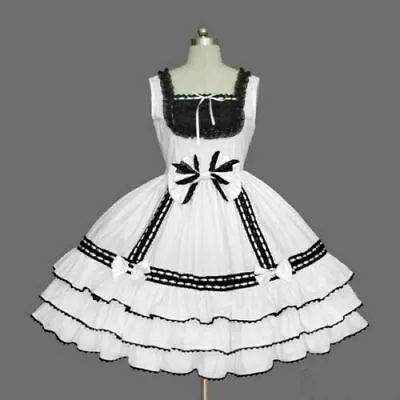 White Sissy Baby Maid Mini Dress CD/TV Tailor-made Free Shipping • $68.20