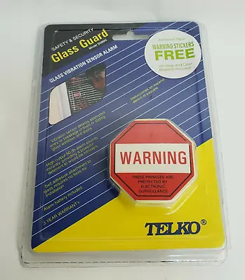 Vintage Telko Glass Guard Vibration Sensor Alarm S086N Door Sensor Alarm Device • $14.95