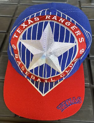 Vintage 90s Texas Rangers The Game Big Logo SnapBack Hat Cap MLB Wool Blend • $167.95