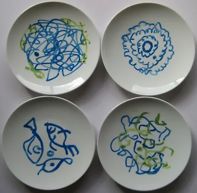 $952.88 • Buy Zao Wou Ki 4 Plate Signed Porcelain Bernardaud 4 Signed Plates Limited Print