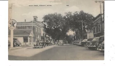 Postcard Street Scene Main Street Norway Maine • $9.98