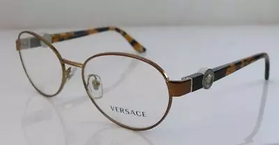 Versace Ve1201 1304 Womens Glasses Copper Metal Frame Brown Havana Arms New Last • $199.99