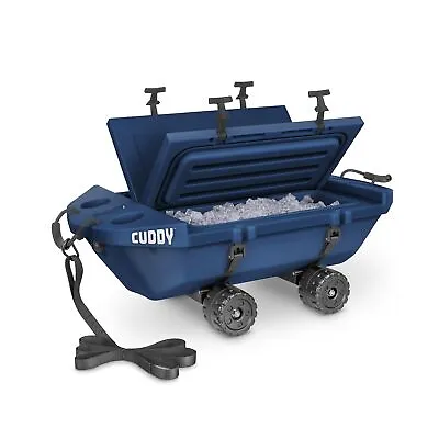 CUDDY Crawler Cooler With Wheels – 40 QT Amphibious Floating Cooler And Dr • $608.54
